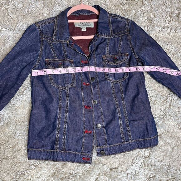 Ryan Michael Women's SLIM WEATHERED PIGMENT DYEING Denim Jean Jacket L1582DK - Picture 10 of 12